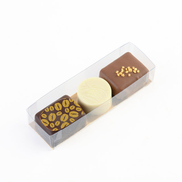 3 Pralines in een doosje
